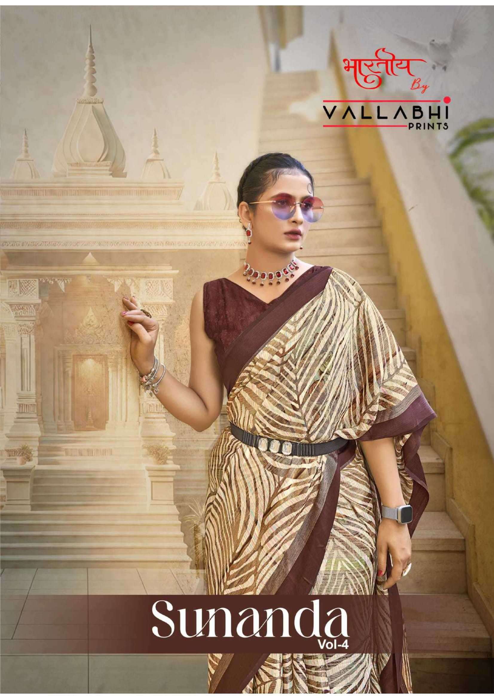 vallabhi prints sunanda vol 4 series 161032-161037 brasso saree