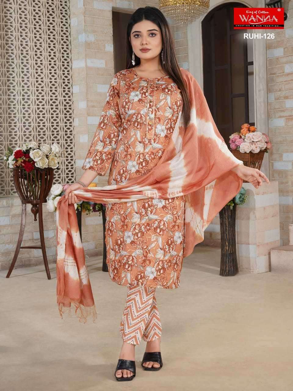 wanna ruhi series 120-140 capsule print readymade suit 