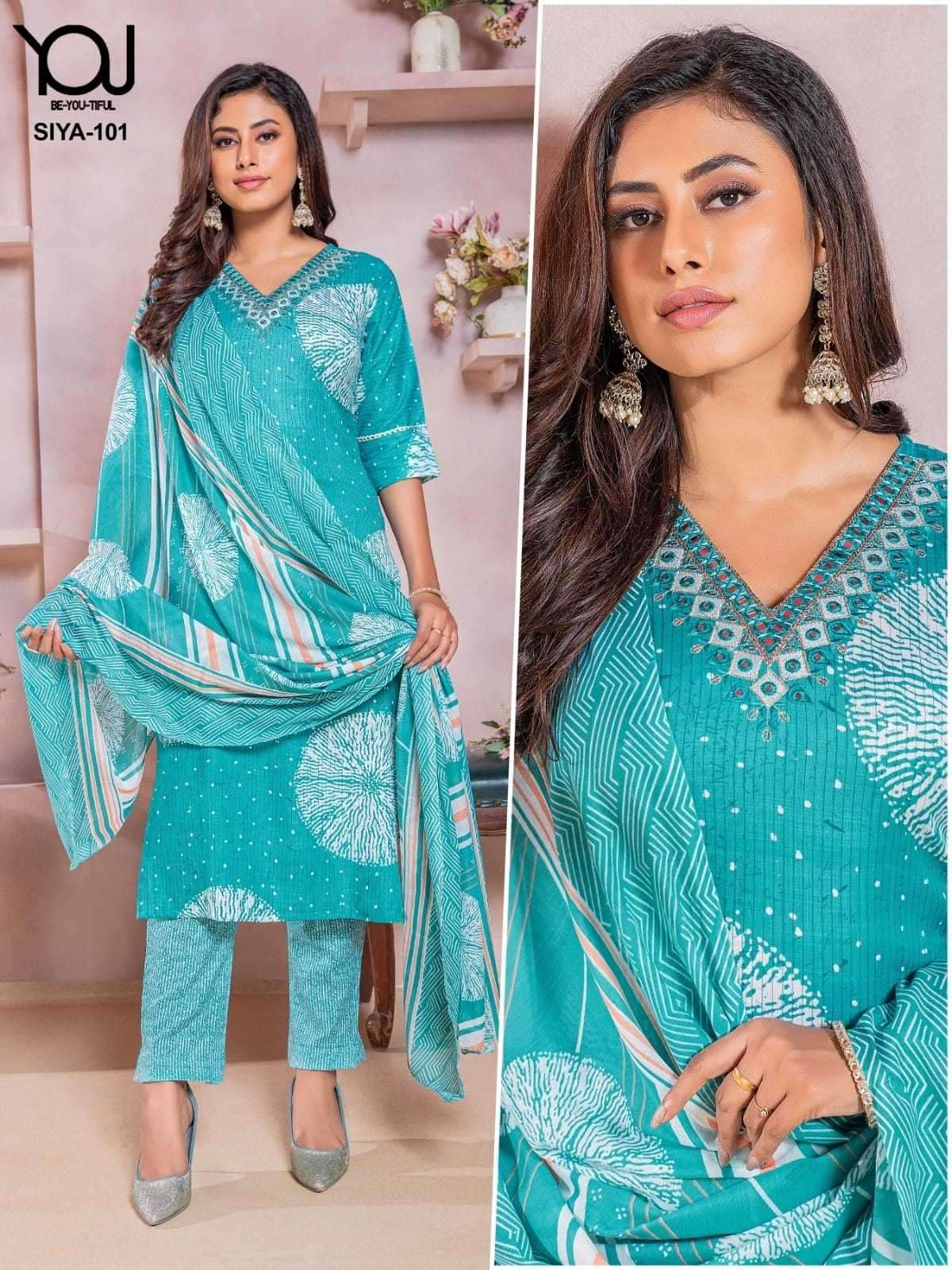 wanna siya series 101-103 cotton readymade suit 
