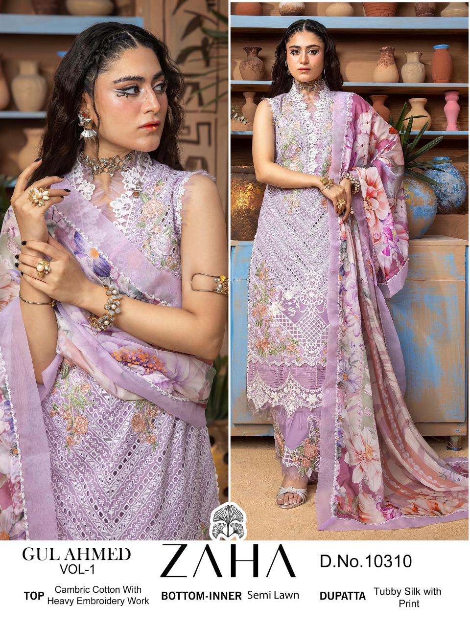 ZAHA 10310 designer PURE CAMBRIC COTTON suit