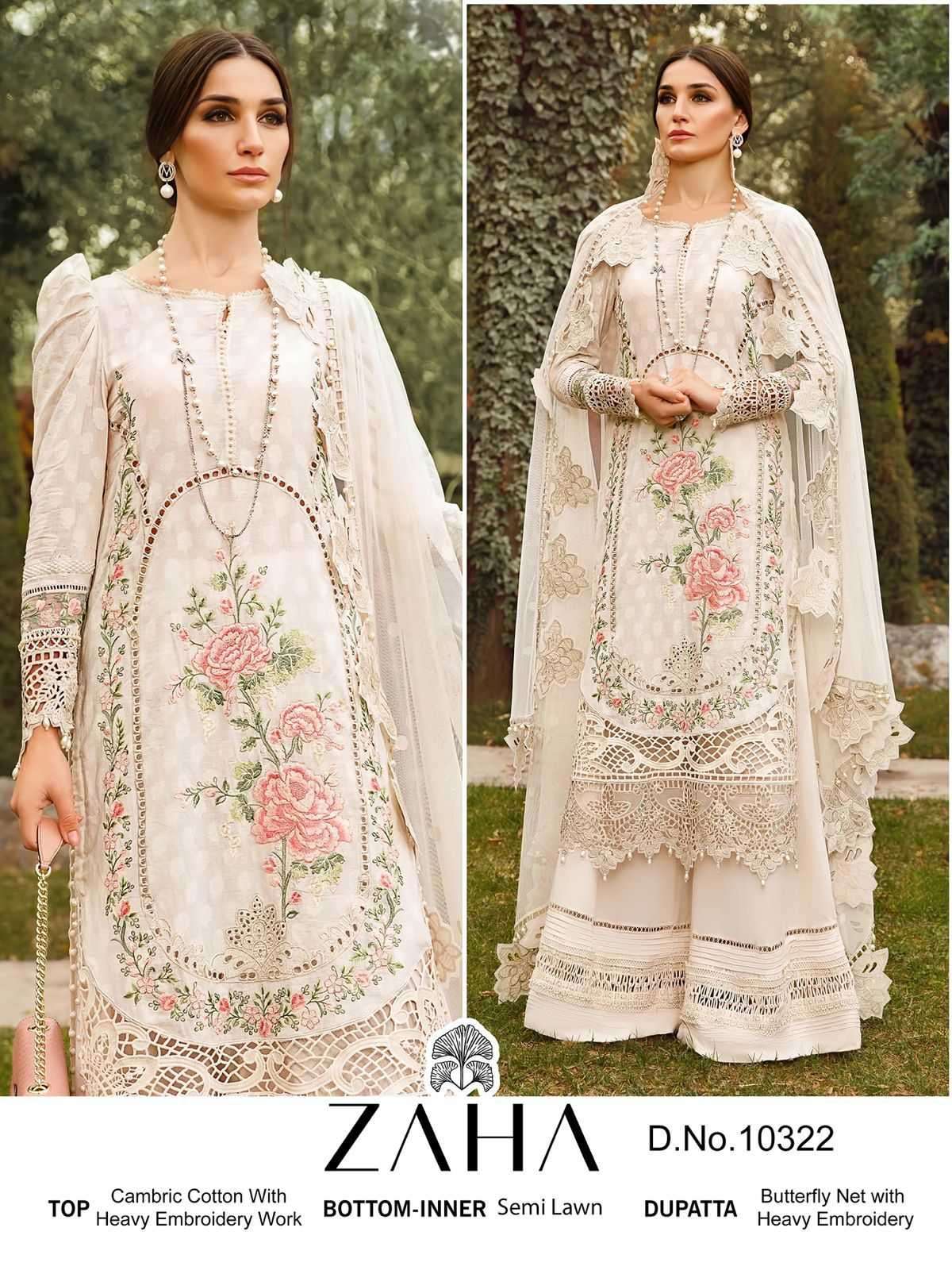 zaha 10322 pure cambric cotton suit 