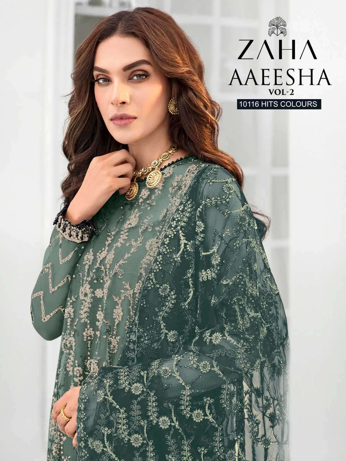 zaha aaeesha vol 2 10116 ijkl georgette suit 