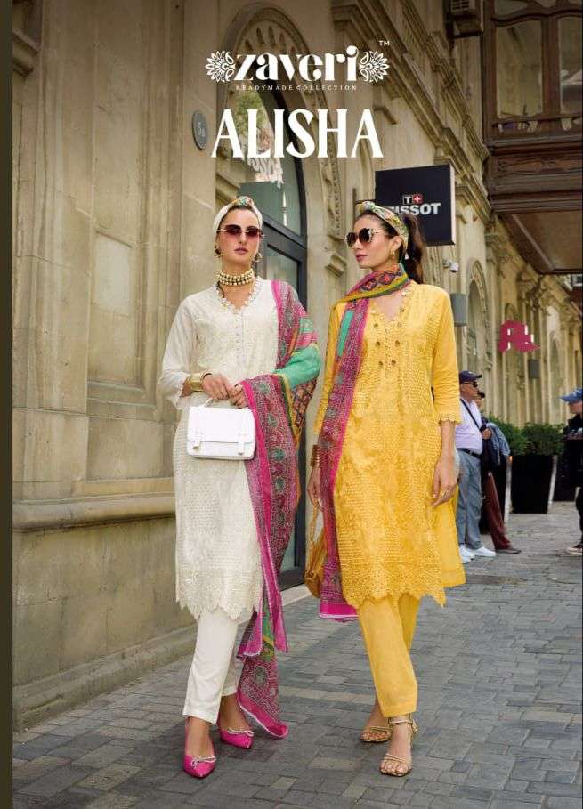 zaveri alisha designer COTTON readymade suit 