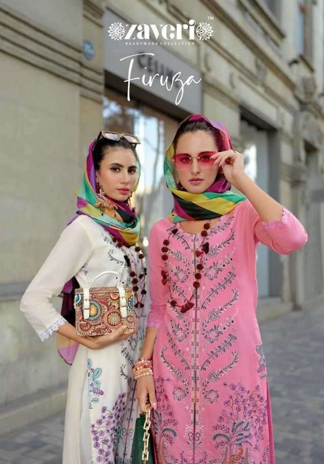 zaveri firuza series 1316-1318 cotton readymade suit
