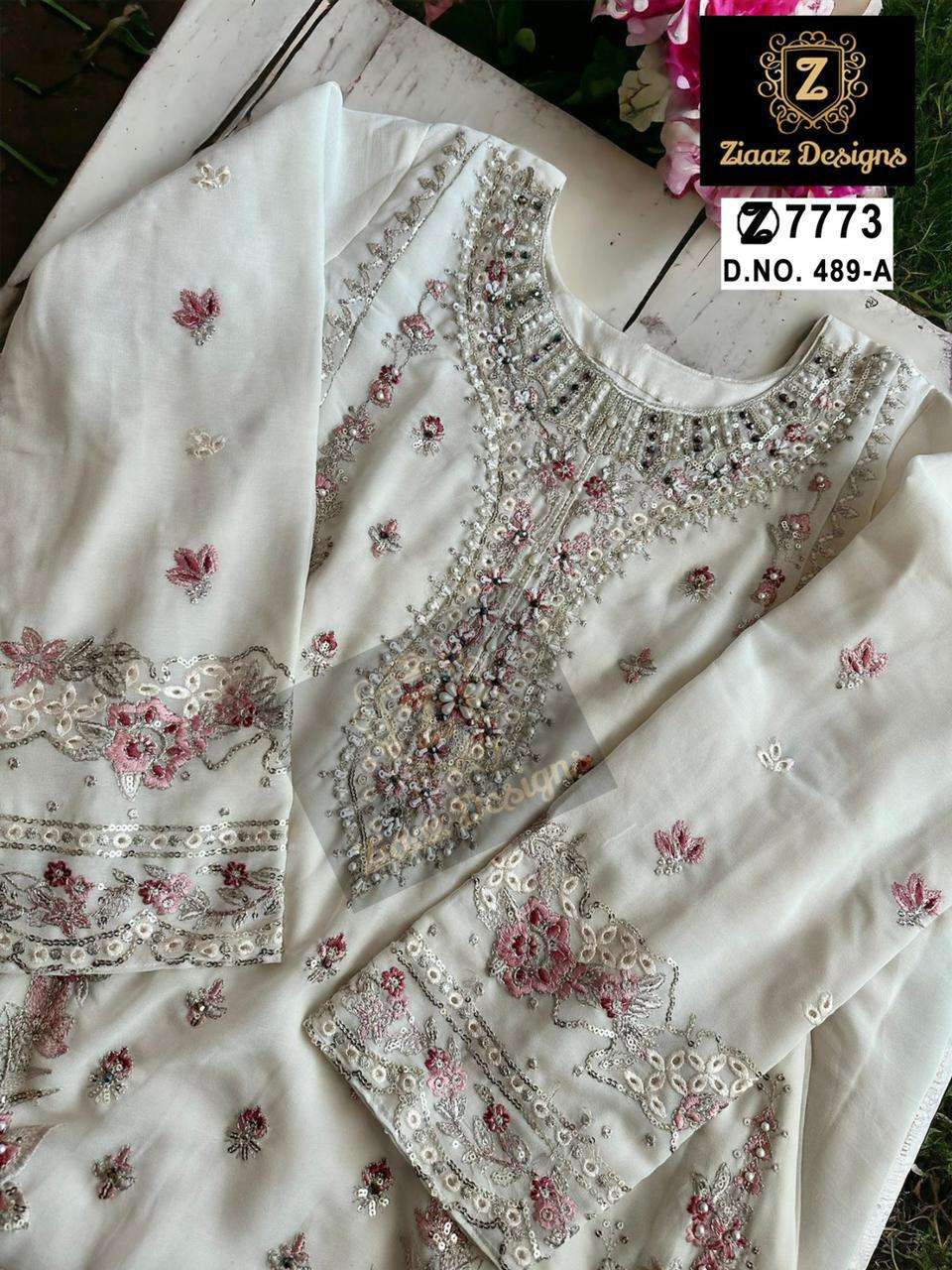 Ziaaz Designs 489 designer Georgette suit