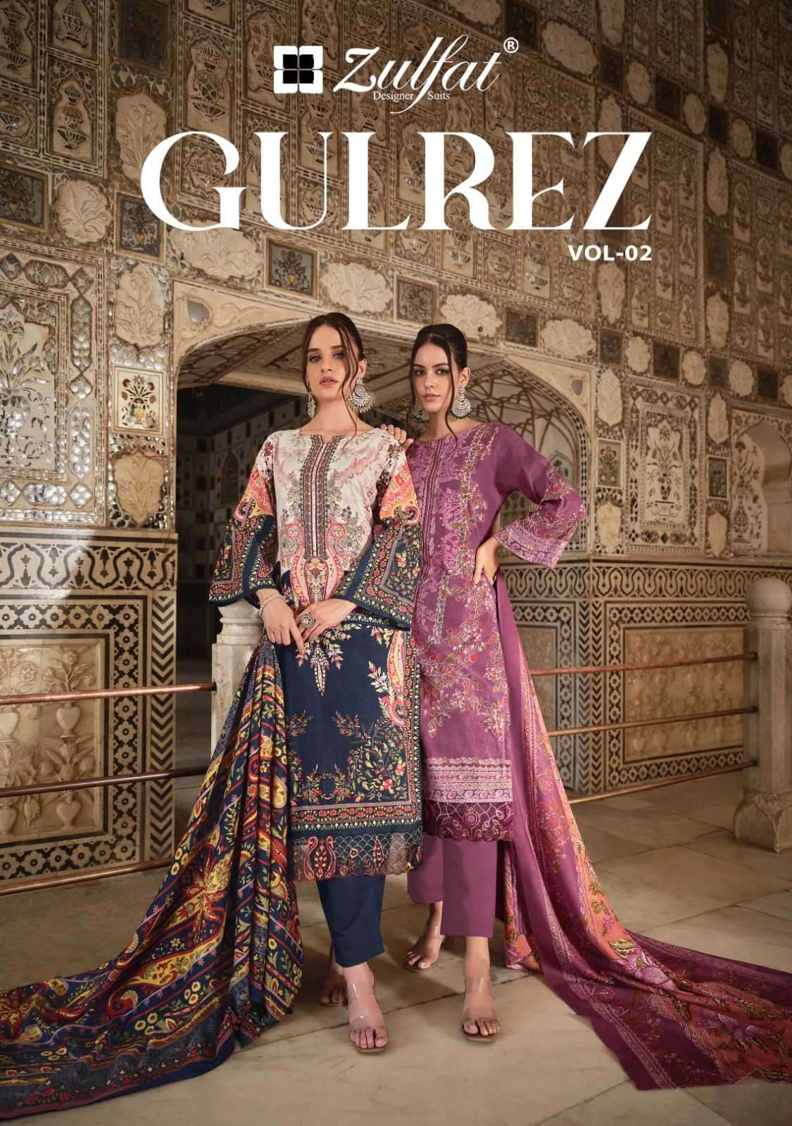 zulfat gulrez vol 2 series 553001-553008 Pure Cotton suit