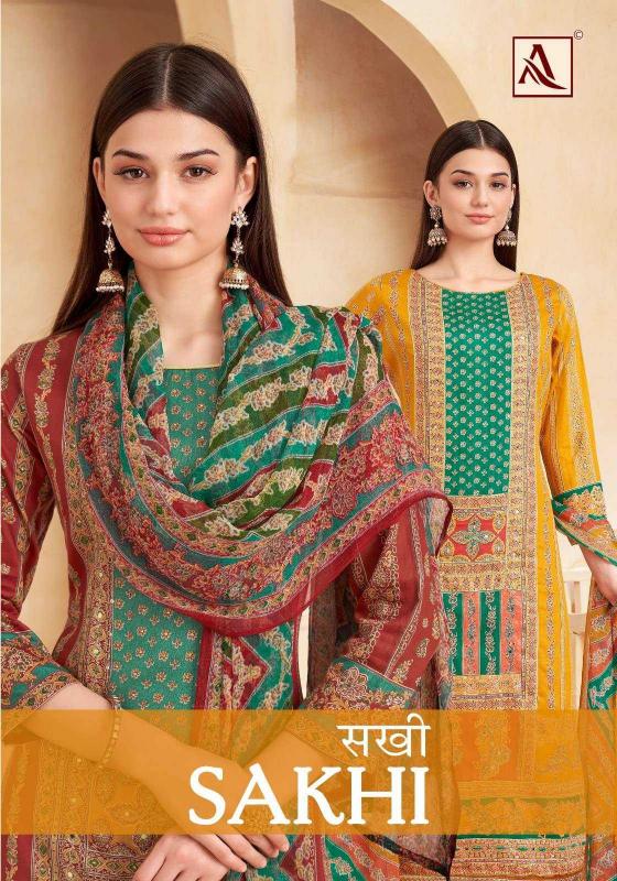 alok suit sakhi series 1341001-1341004 Pure Zam suit