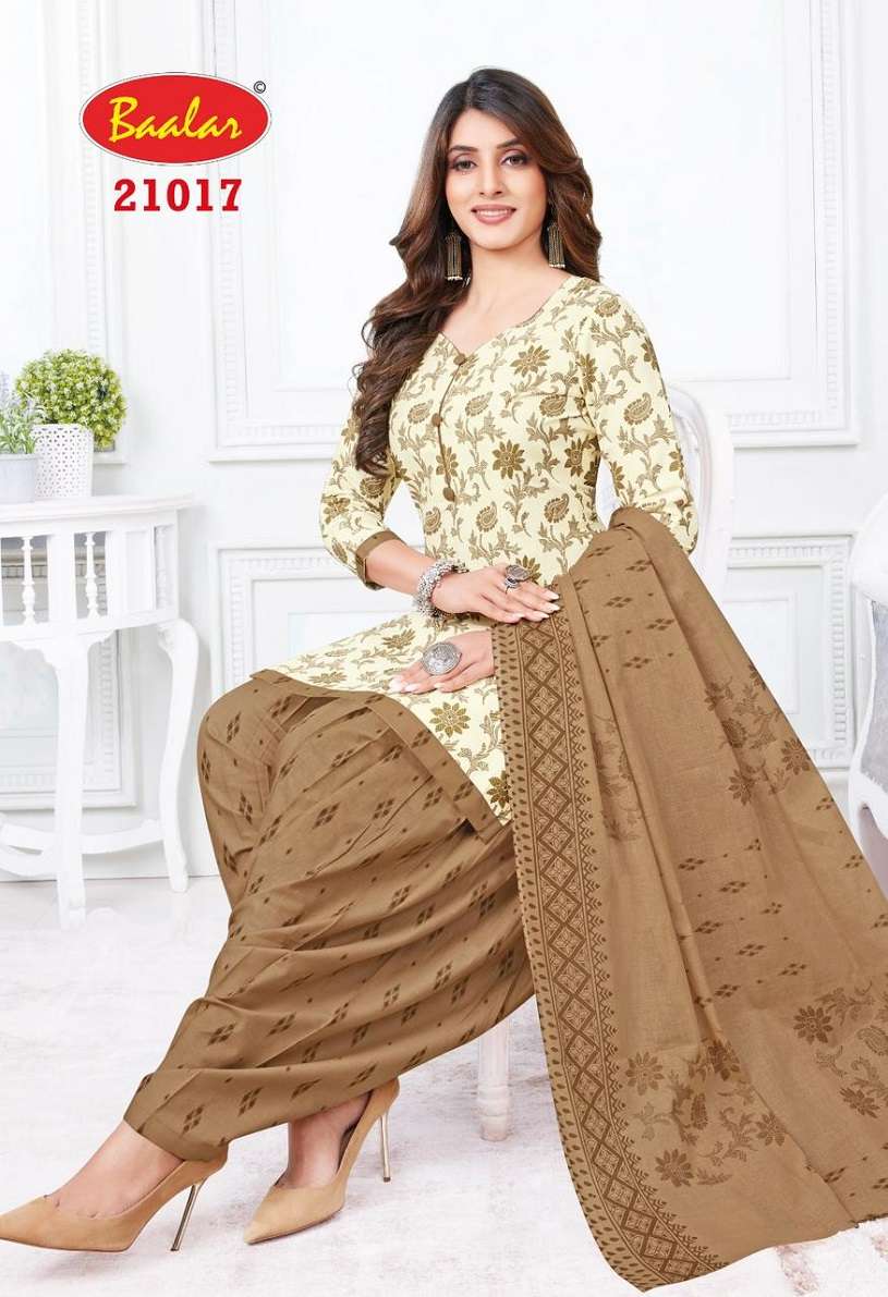 Baalar Colours Patiyala Pure Cotton Printed suit