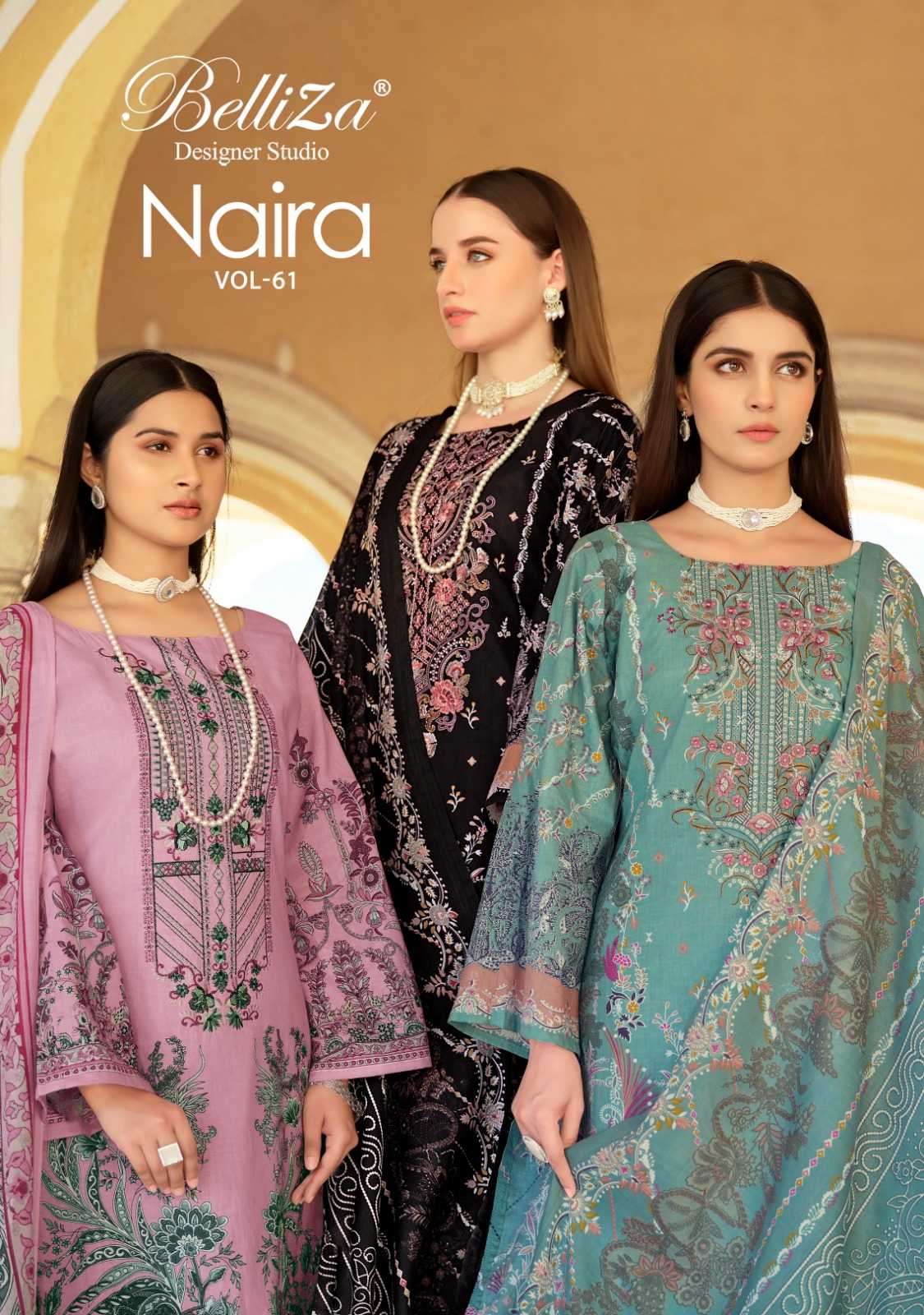 belliza naira vol 61 series 939001-939008 Pure Cotton suit