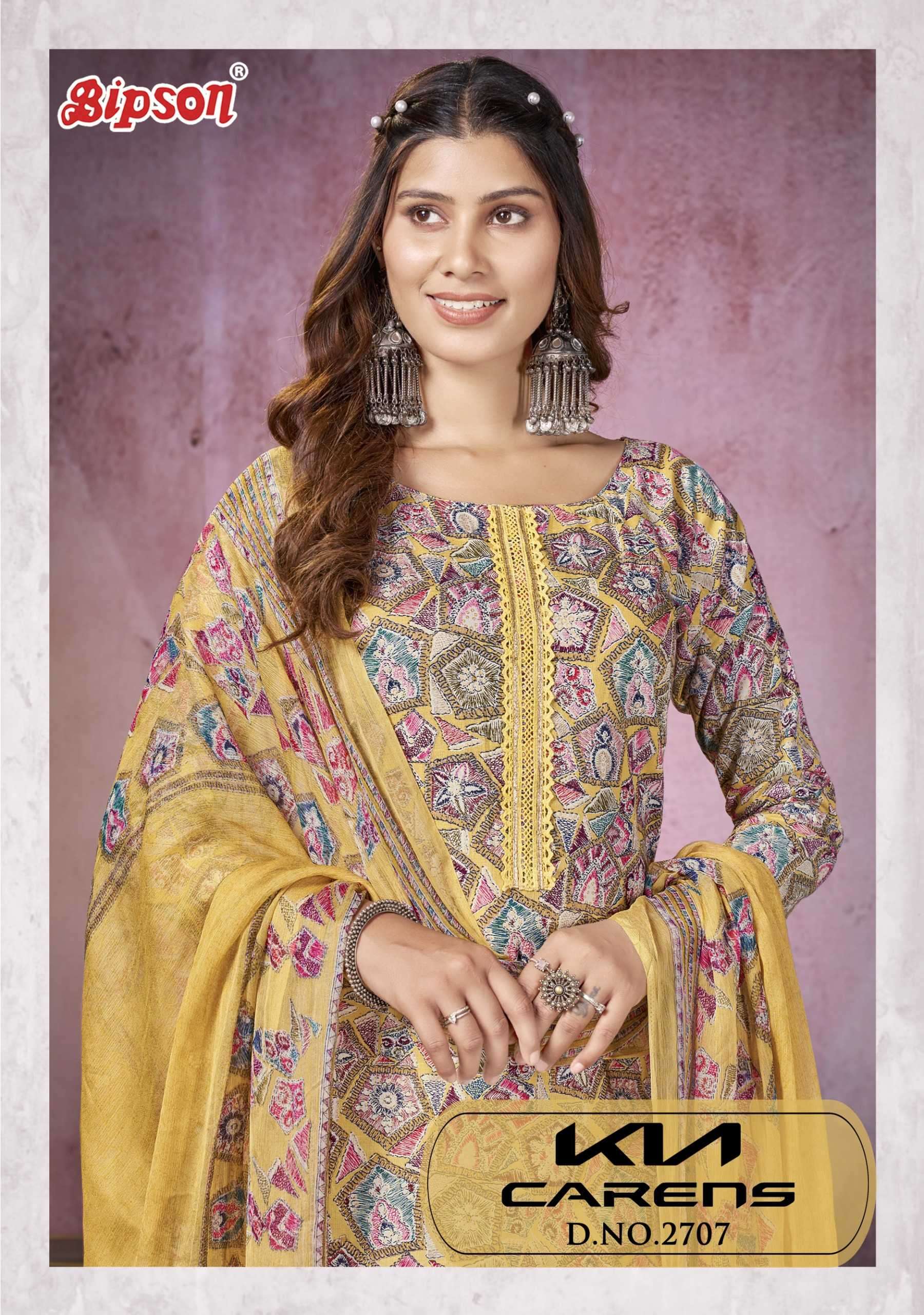 bipson prints kia carens 2707 Pure Cambric Cotton suit
