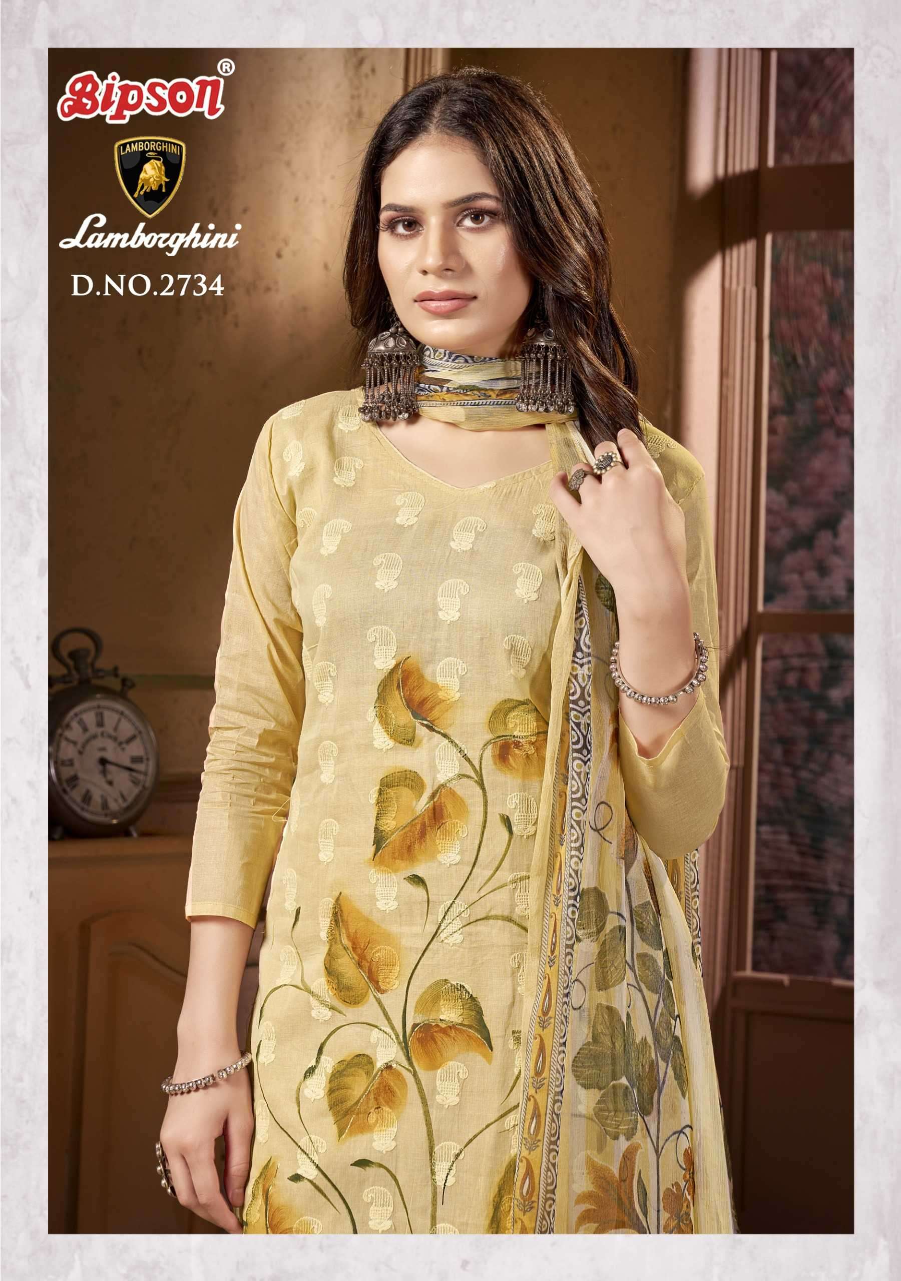 bipson prints lamborghini 2734 Pure Cotton Organdy suit