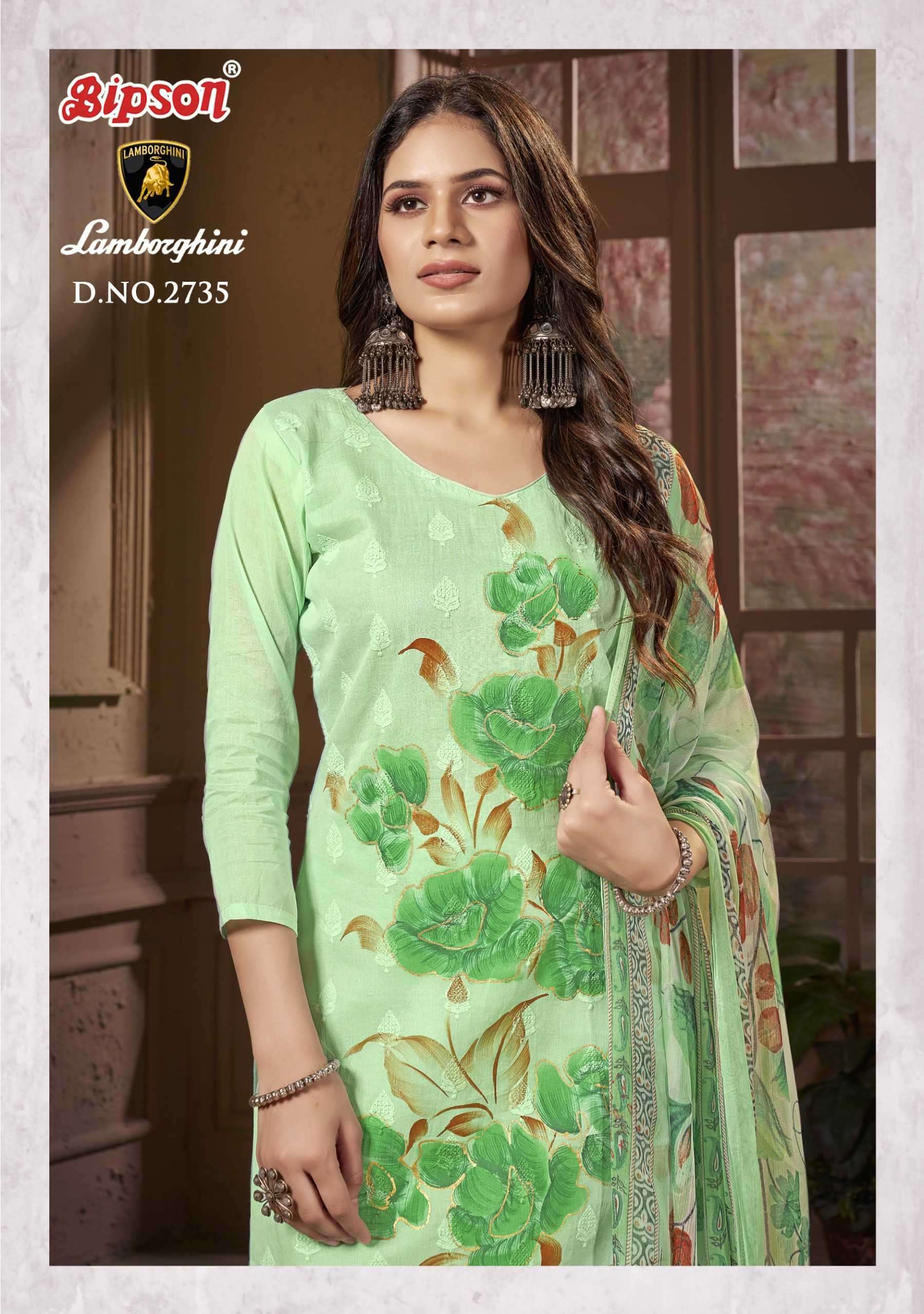 bipson prints lamborghini 2735 Pure Cotton Organdy suit