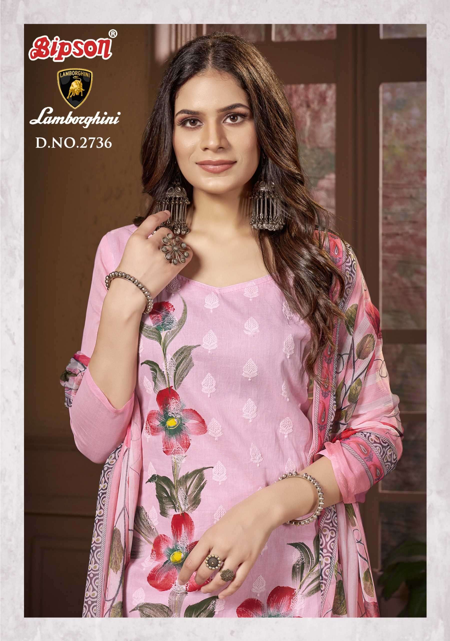 bipson prints lamborghini 2736 Pure Cotton Organdy suit