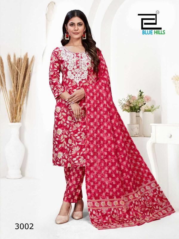 blue hills kanika vol 3 series 3001-3004 cotton readymade suit 