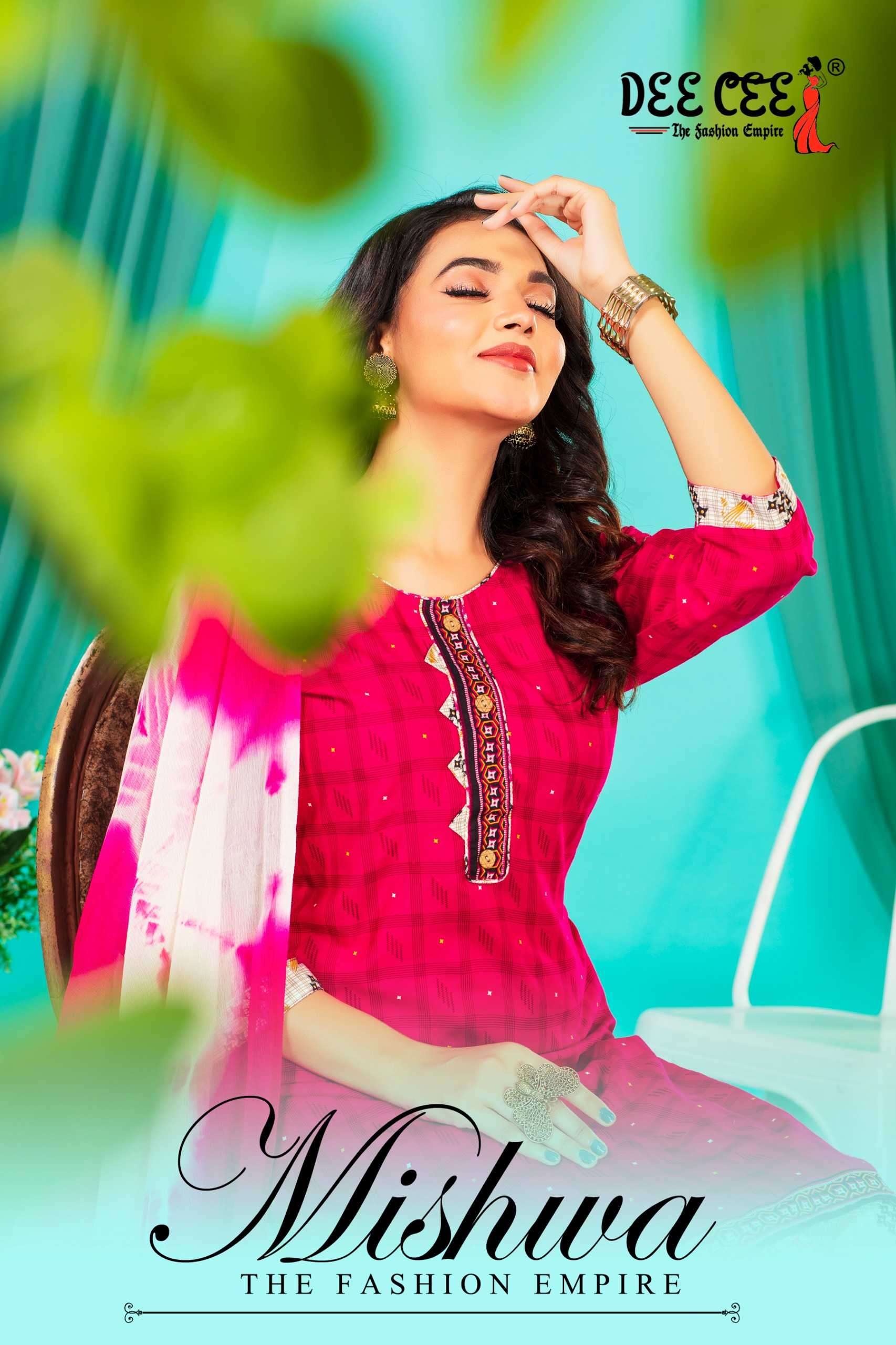 deecee mishwa series 101-106 rayon readymade suit 