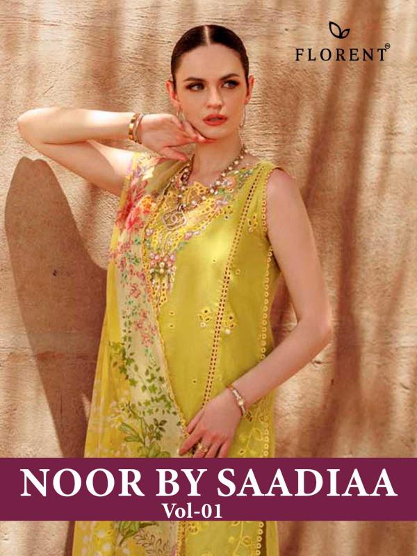 florent noor saadiaa vol 1 series 1010-1012 pure cotton suit