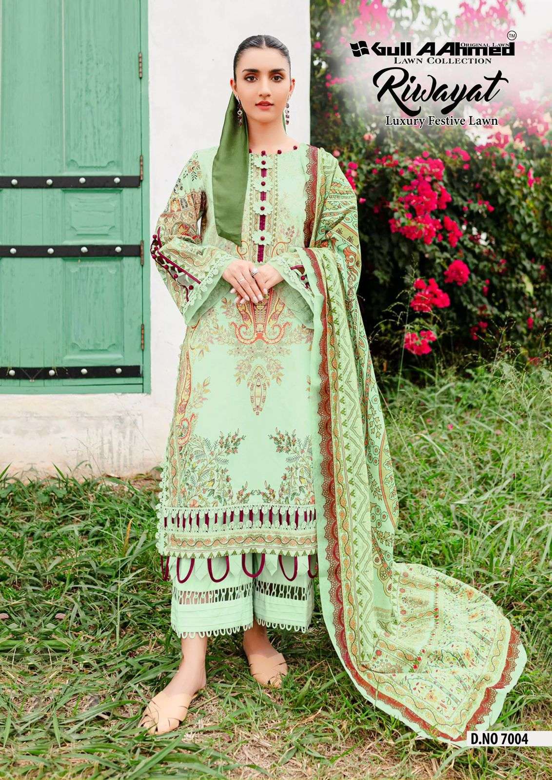 GULL AAHMED RIWAYAT VOL-07 series 7004 Pure lawn suit