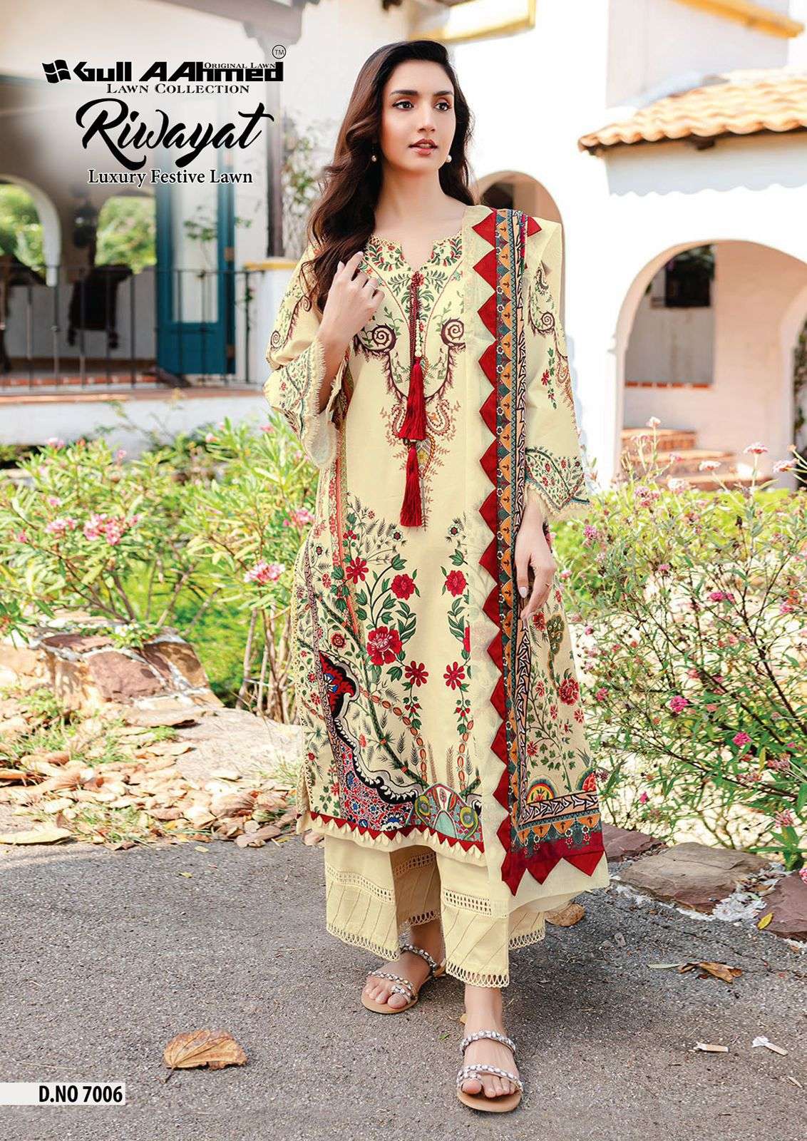 GULL AAHMED  RIWAYAT VOL-07 series 7006 Pure lawn suit