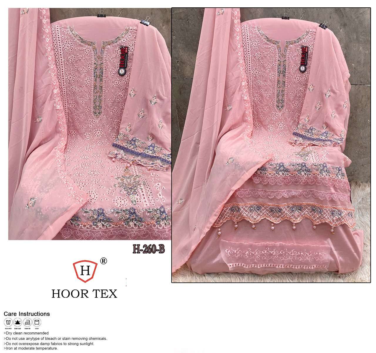 hoor tex H-260 A To D designer faux georgette suit 