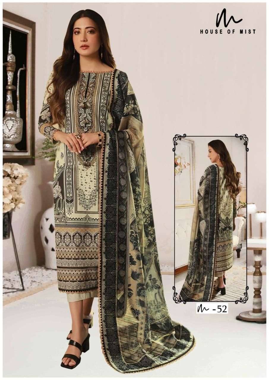HOUSE OF MIST GHAZAL COTTON COLLECTION 6 series 54 PURE COTTON suit