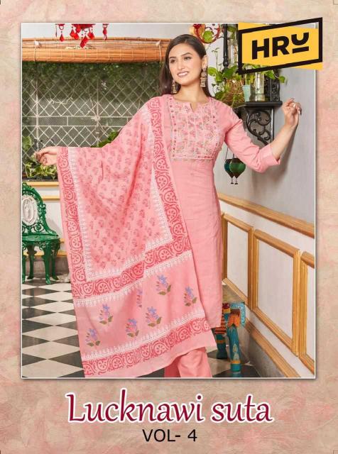 hru lucknawi suta vol 4 cotton mul mul readymade suit 