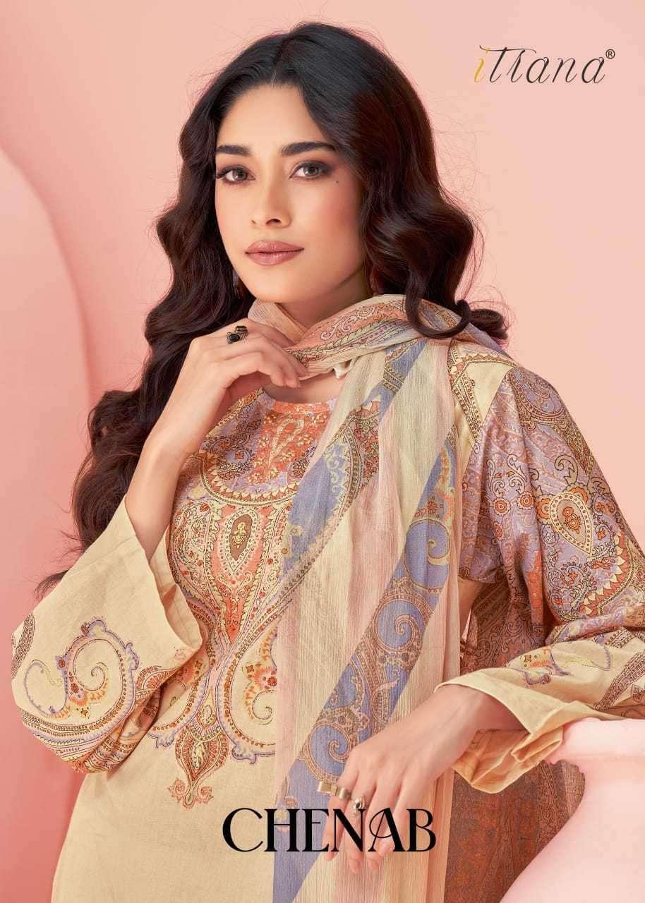 itrana chenab pure cotton lawn digital print work suit 
