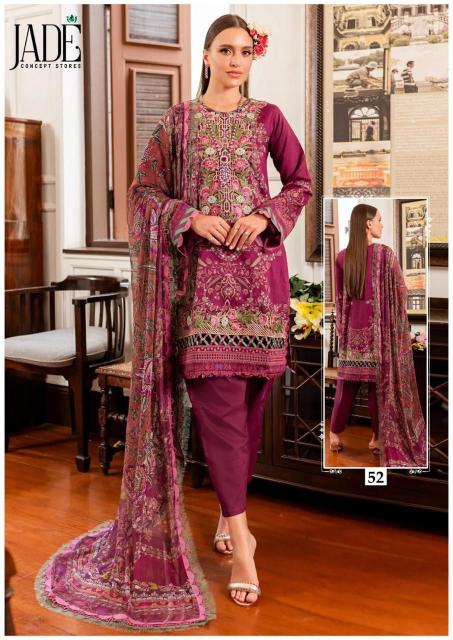JADE CHEVRON EXCLUSIVE HEAVY COTTON VOL 6 series 52 URE HEAVY LAWN COTTON suit