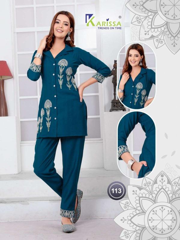 karissa 112-115 premium pure liva Viscose weaving coord sets