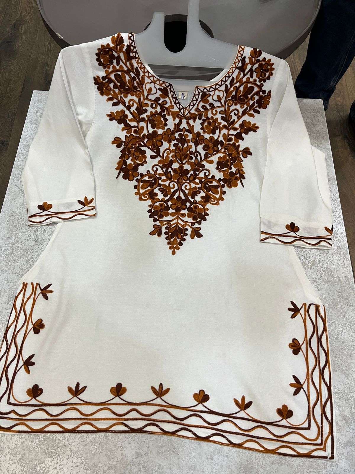 Kashmiri Tops designer Rayon With Thread Work tops