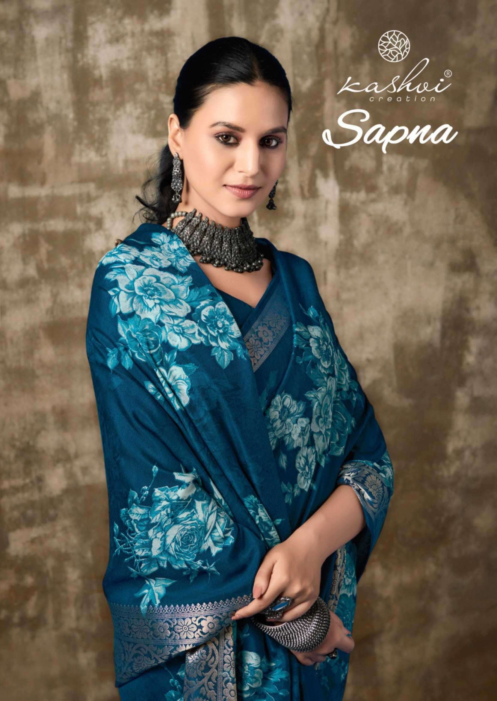 kashvi creation sapna series 1001-1008 muslin saree