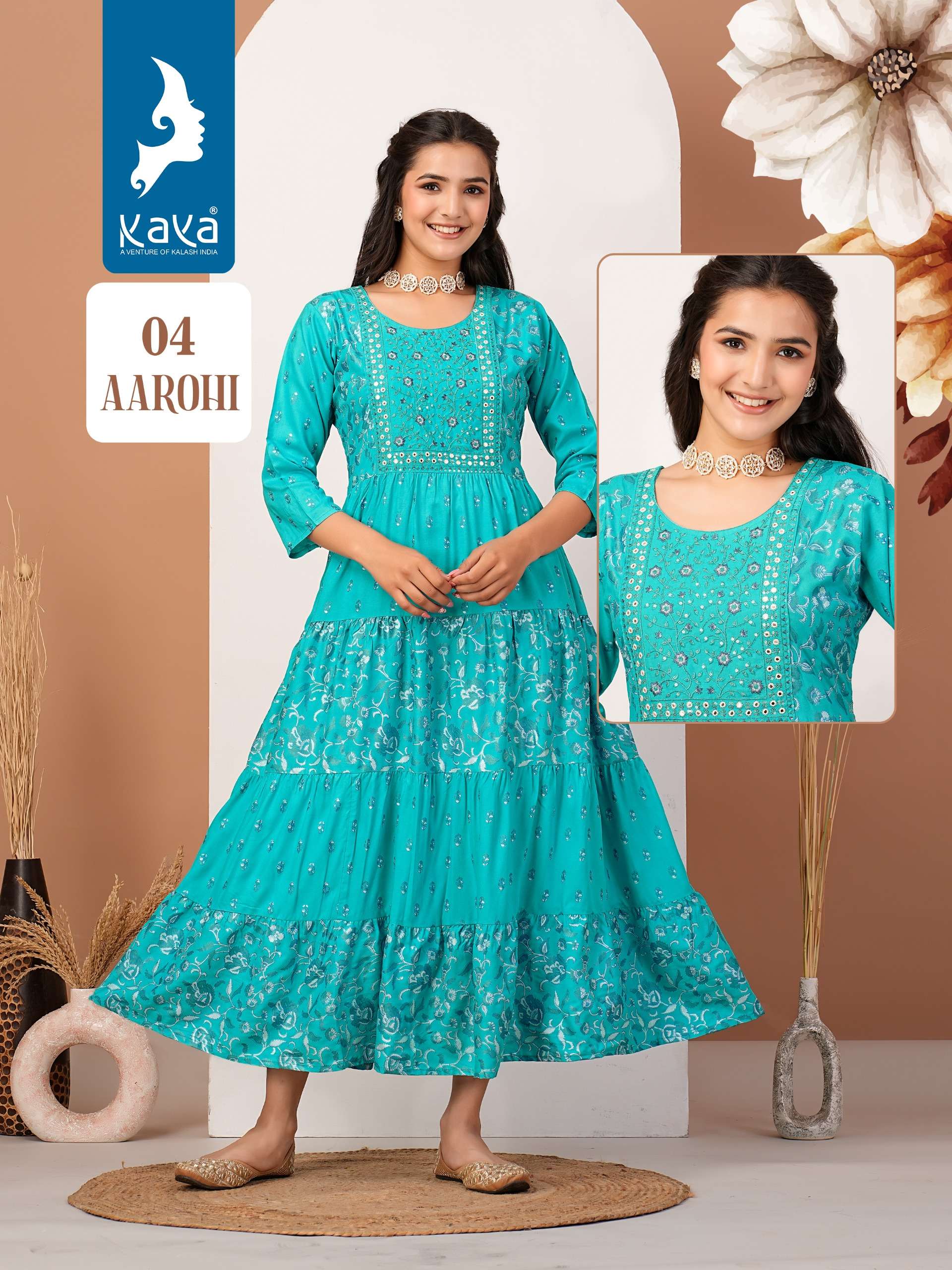 KAYA AAROHI designer REYON PRINT kurti
