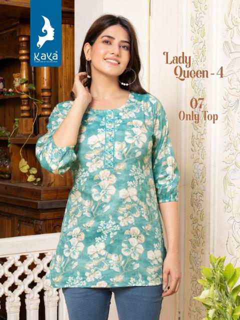 Kaya Lady Queen 4 series 01-08 capsule print kurtis