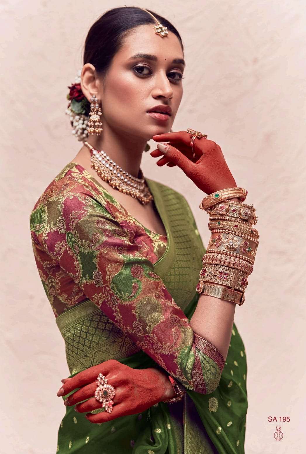 KIMORA KASTURI designer Pure Crepe Zari Weaving saree