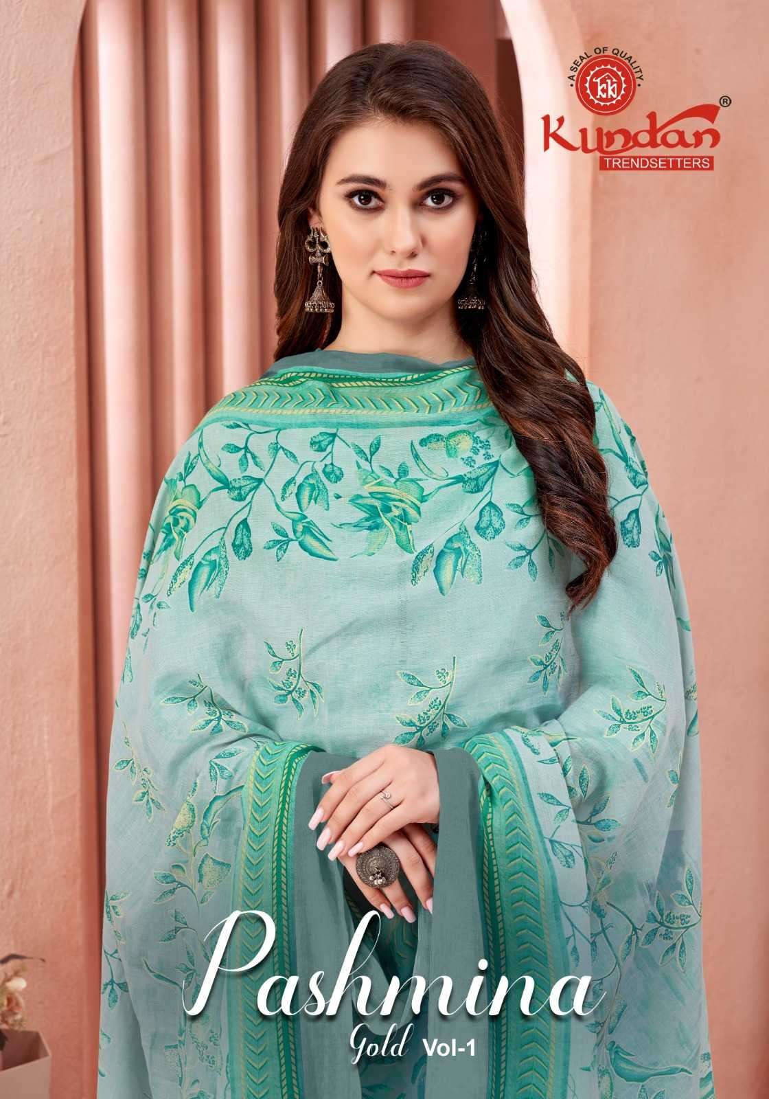 kundan tex pashmina gold vol 1 series 1001-1012 cotton suit