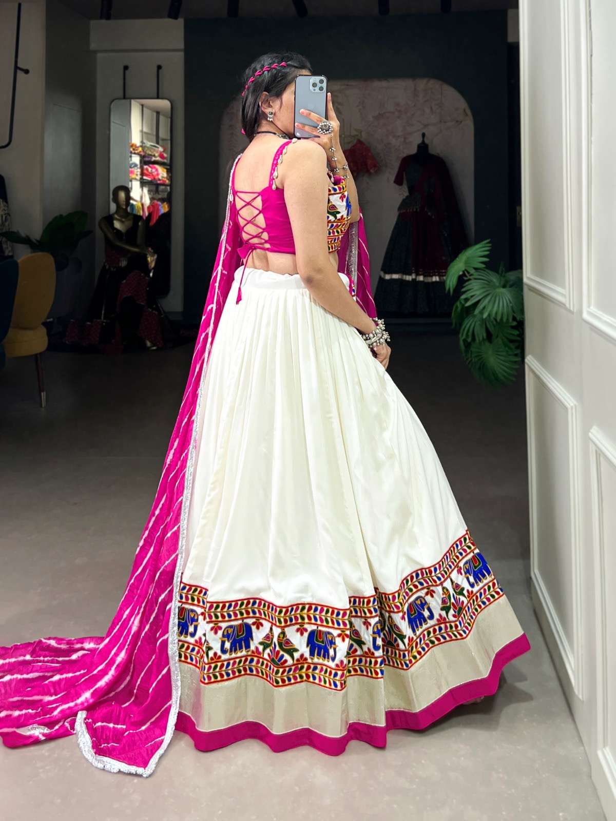 lnb1661 designer pure rayon gamthi work lehenga