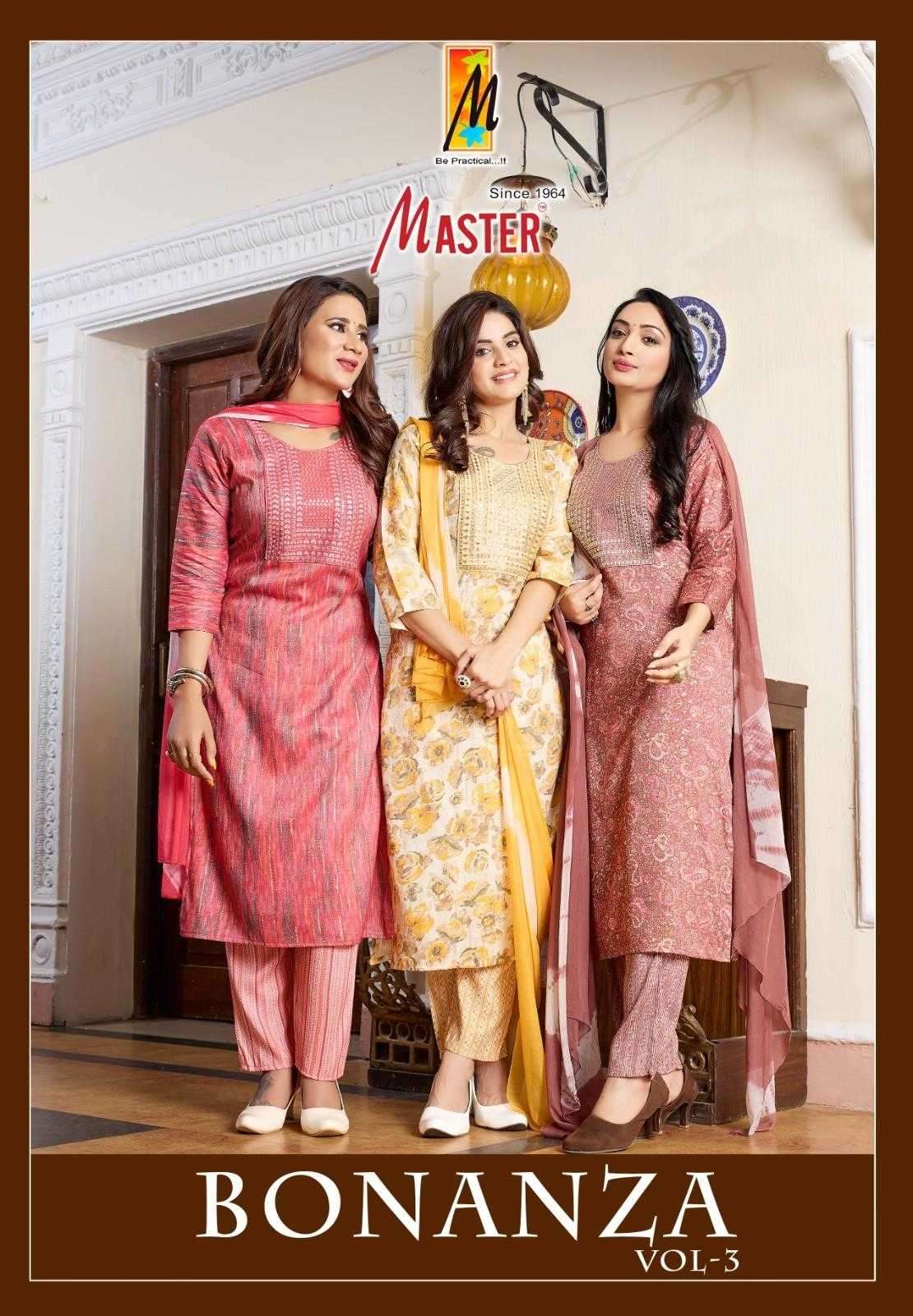 master bonaza vol 3 series 301-308 capsule print readymade suit 