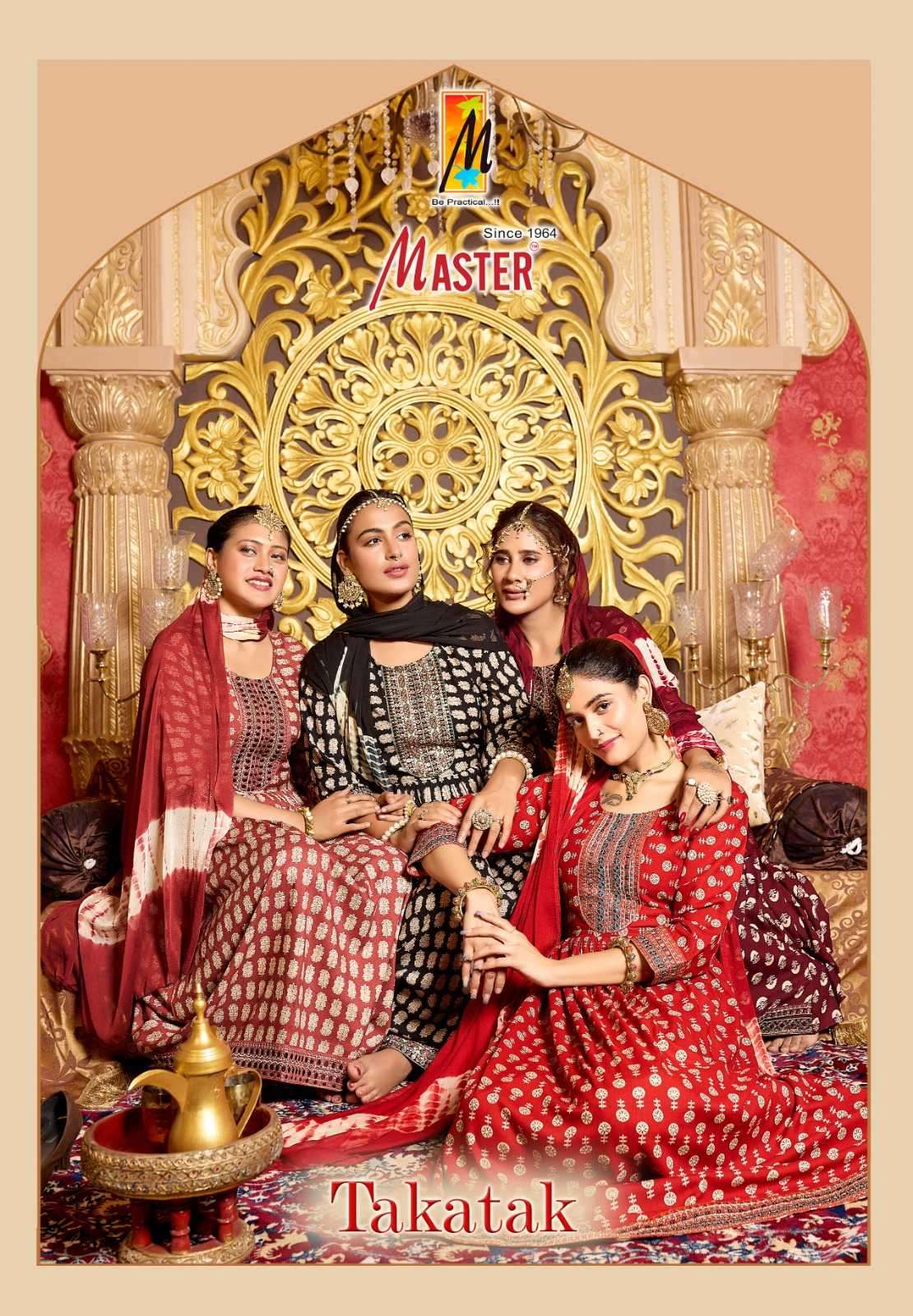 master takatak series 001-008 rayon readymade suit 