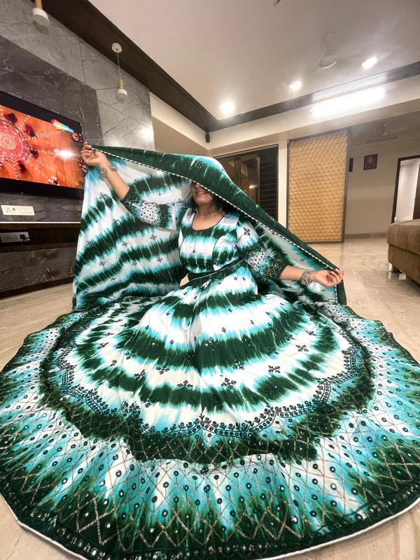 Navratri Nights 2025 Rayon Print ready to Wear Traditional Lehanga