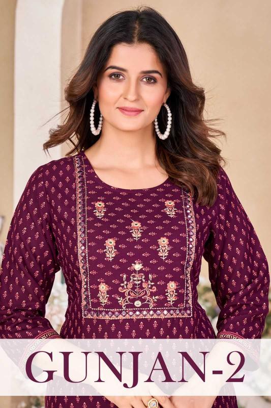 pr gunjan vol 2 series 1001-1006 rayon kurti