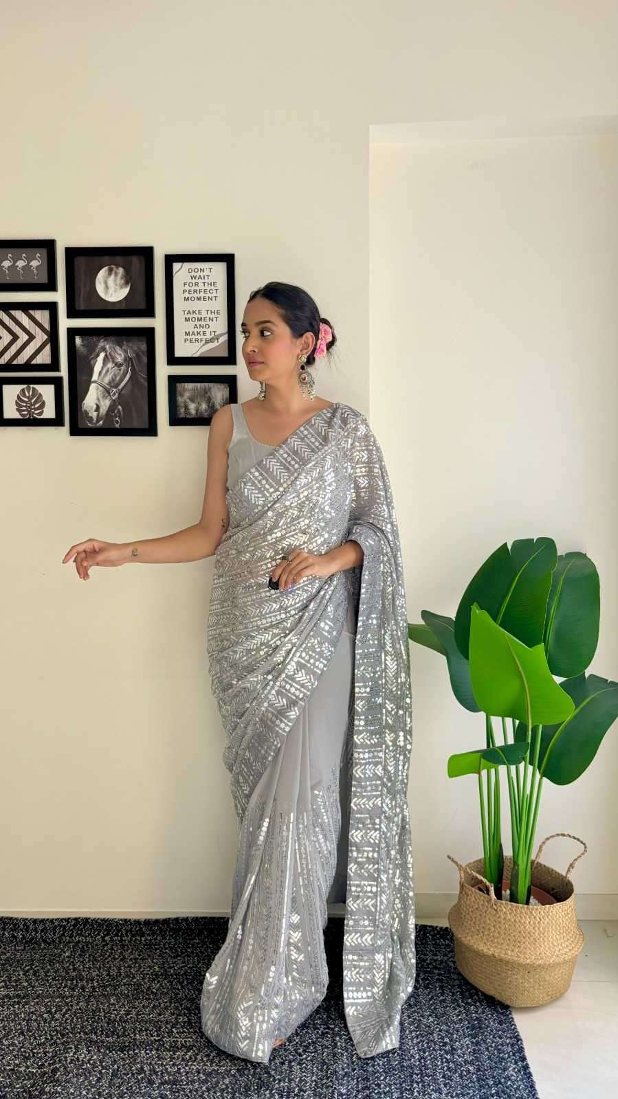 pr kc 807 amazing design georgette embroidery work saree
