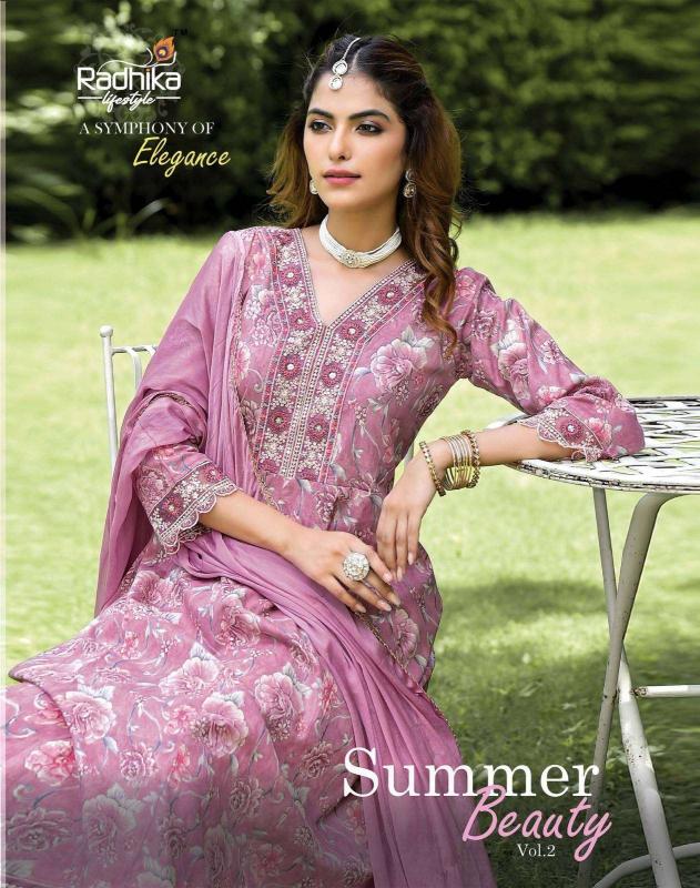 radhika lifestyle summer beauty vol 2 series 2001-2006 heavy cotton readymade suit 