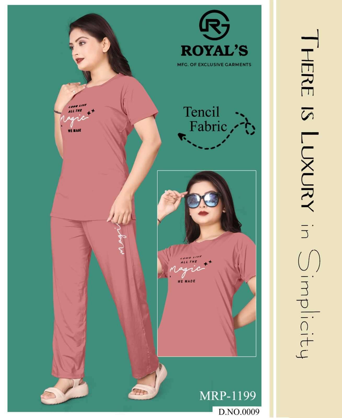 raghav royals tencil 0009 premium tencil lycra night suit 