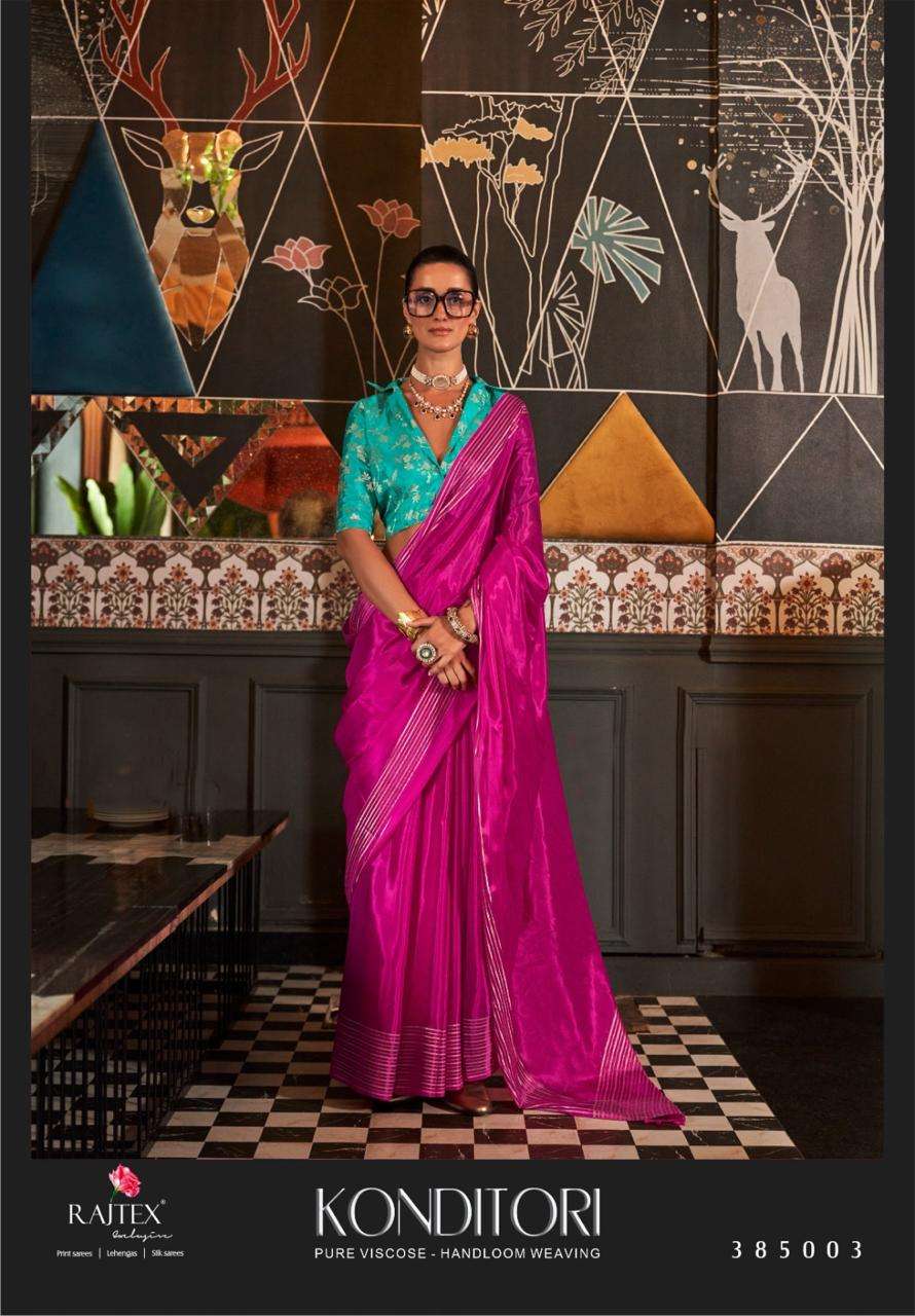RAJTEX KONDITORI designer pure viscose saree