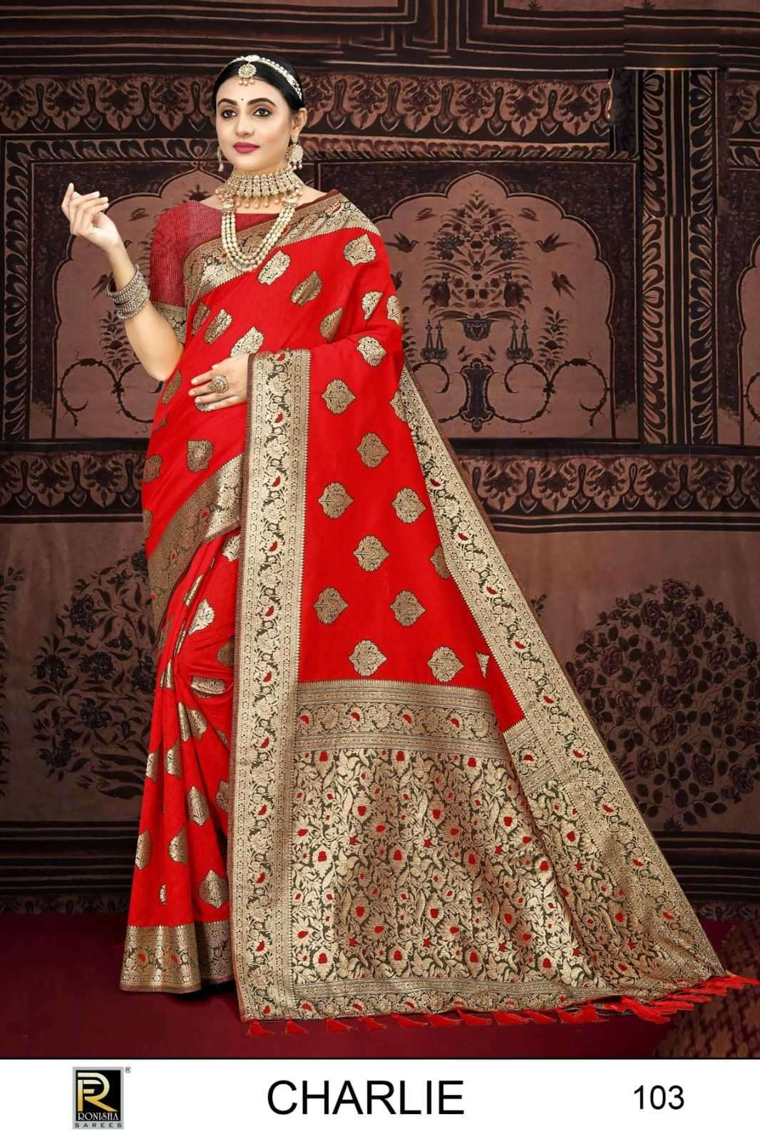 ranjna saree charlie series 101-106 banarasi silk saree