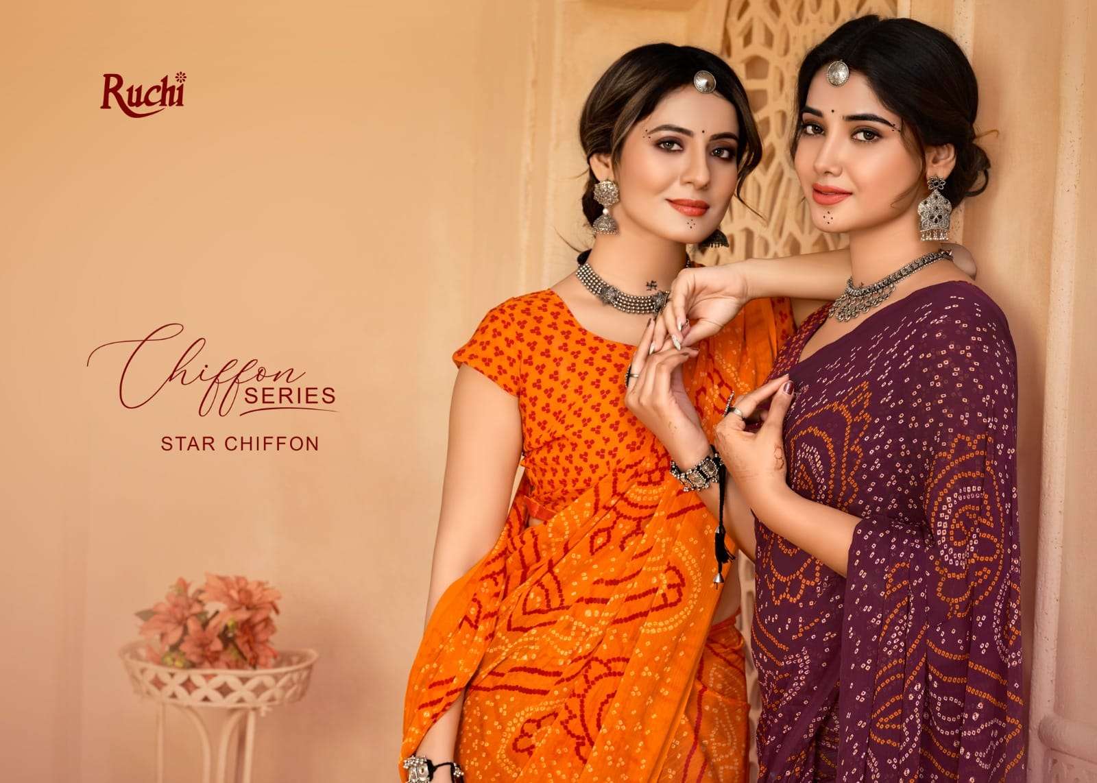 RUCHI STAR CHIFFON 134TH EDITION 26501A TO 26503D Chiffon Saree