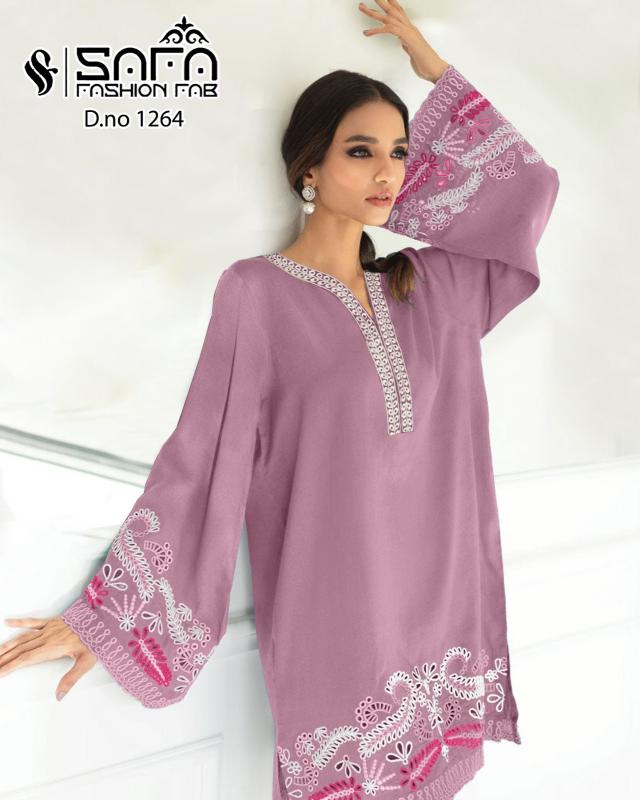 safa fashion sf-1264 Viscose blanded Fabric readymade suit 