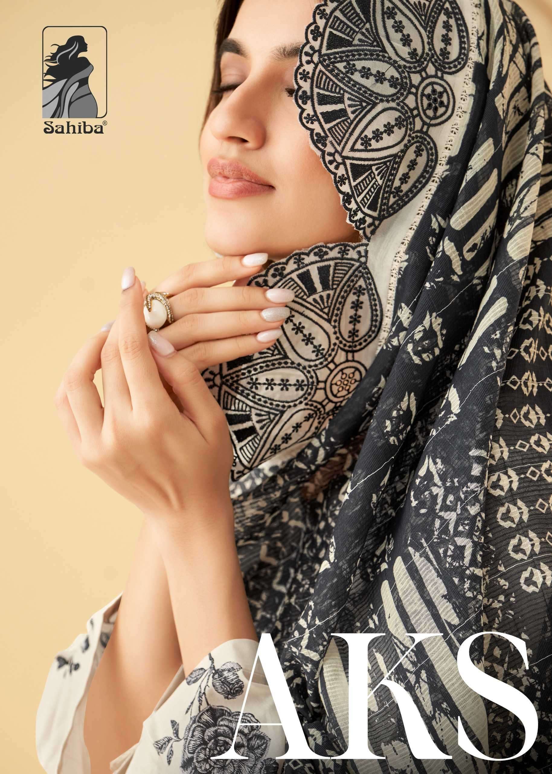 sahiba aks cotton lawn digital print suit 