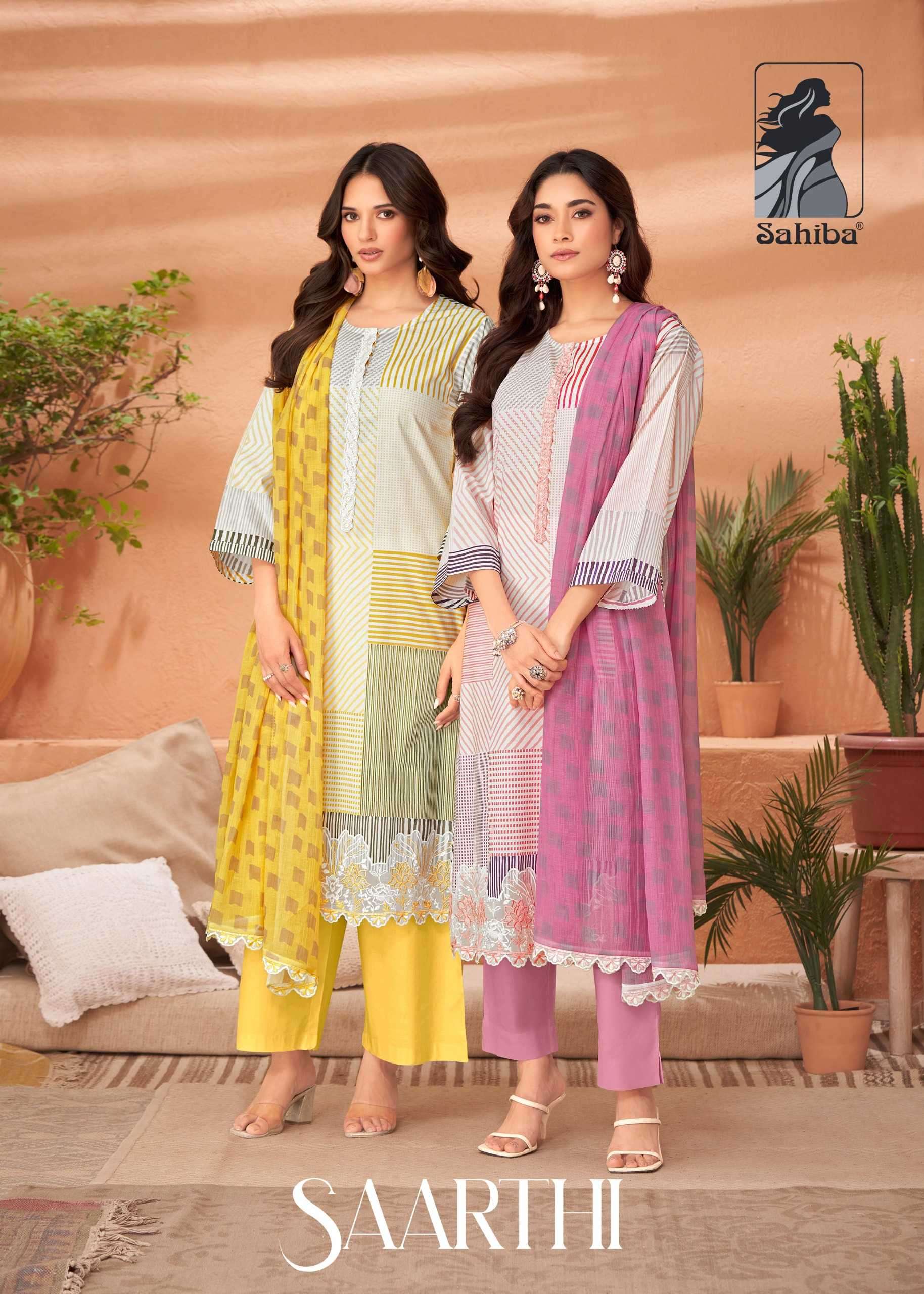sahiba saarthi pure cotton lawn digital print work suit 