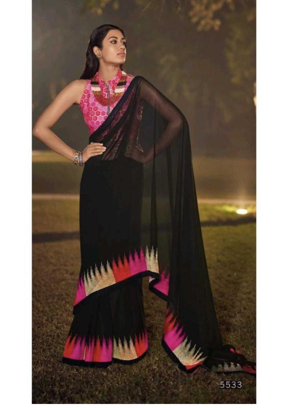 sanskar tex prints party wear 5533 georgette saree