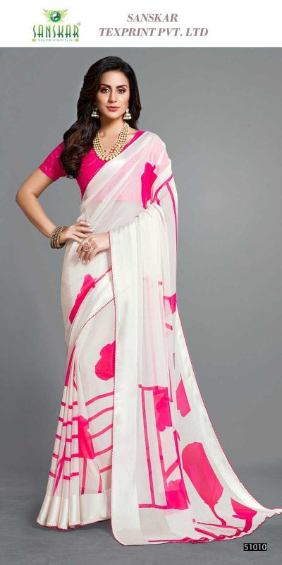 sanskar tex prints sakshi 51010 chiffon saree